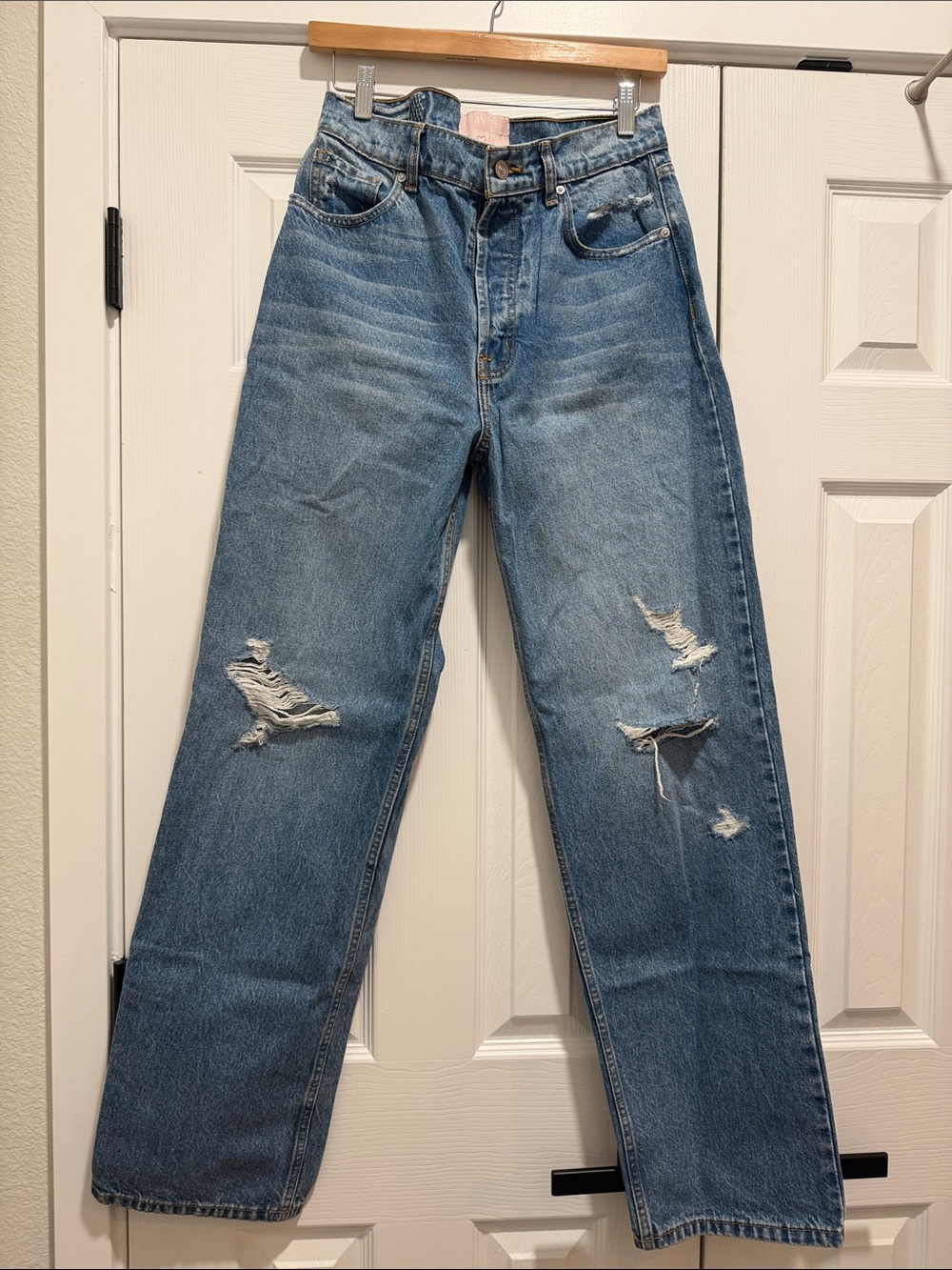 Revice Distressed Straight Jeans Size 30